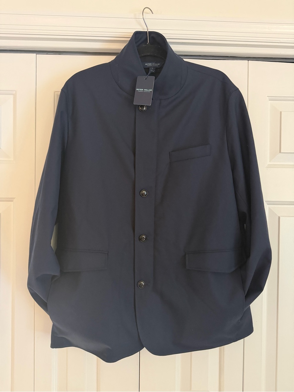 NWT Peter Millar Crown Crafted Odyssey Twill Zip Wool Blazer, Men’s Large - $998
